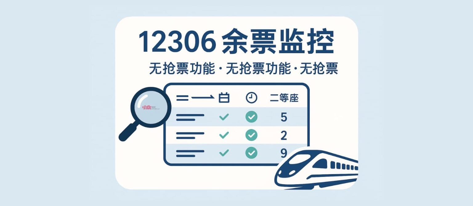 图片[1]-CRTMonitor 12306 余票监控工具「实时查询并跟踪指定车次、日期和席别的余票」-大海资源库