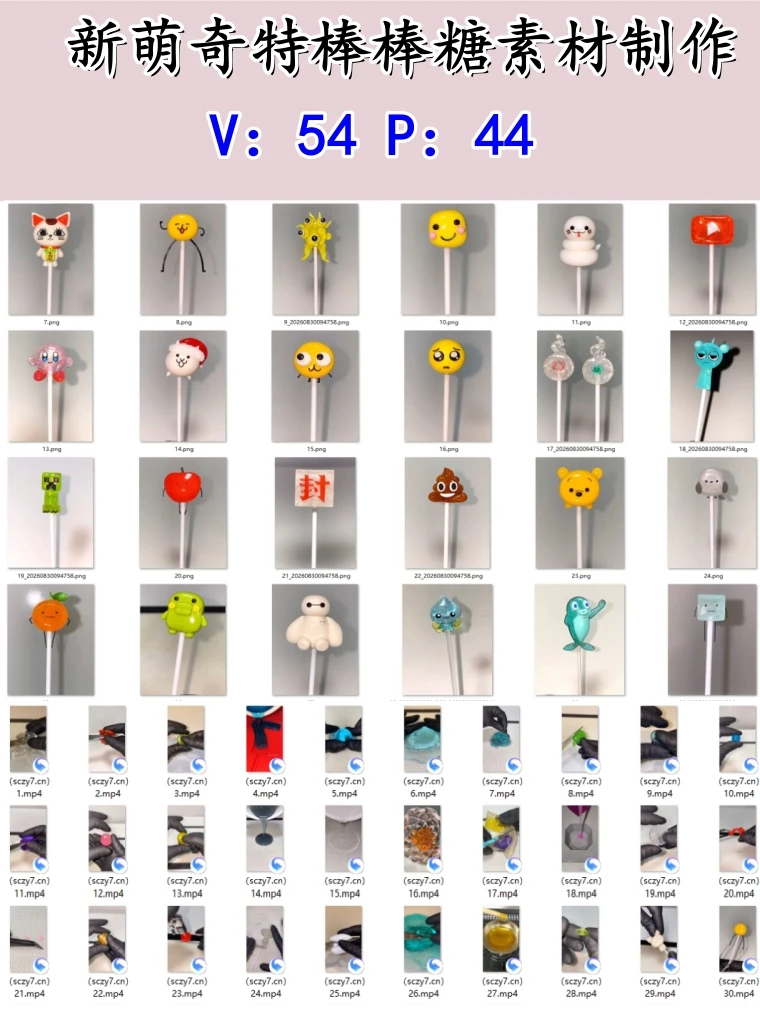 新萌奇特棒棒糖素材制作头像包